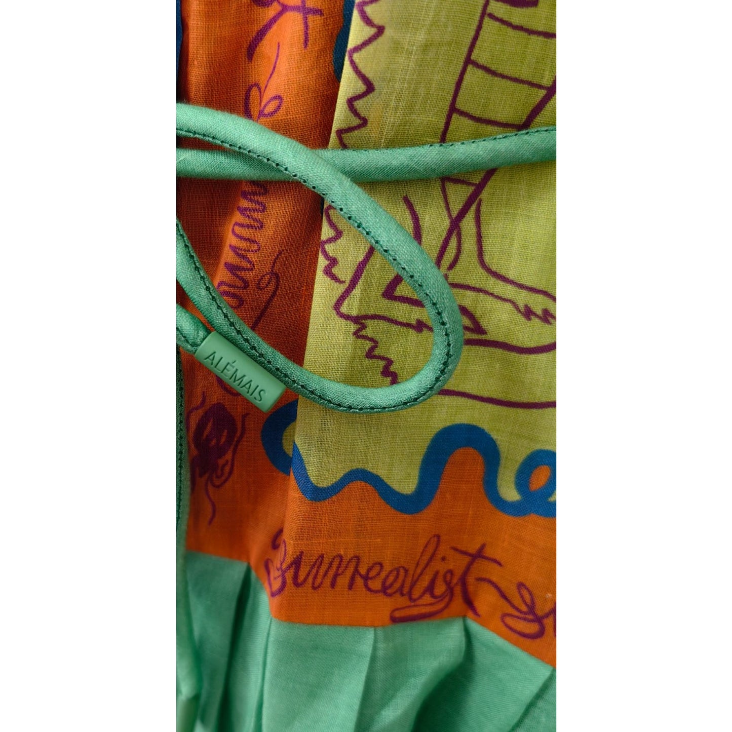 ALEMAIS surrealist summer ramie shirt dress - Dress