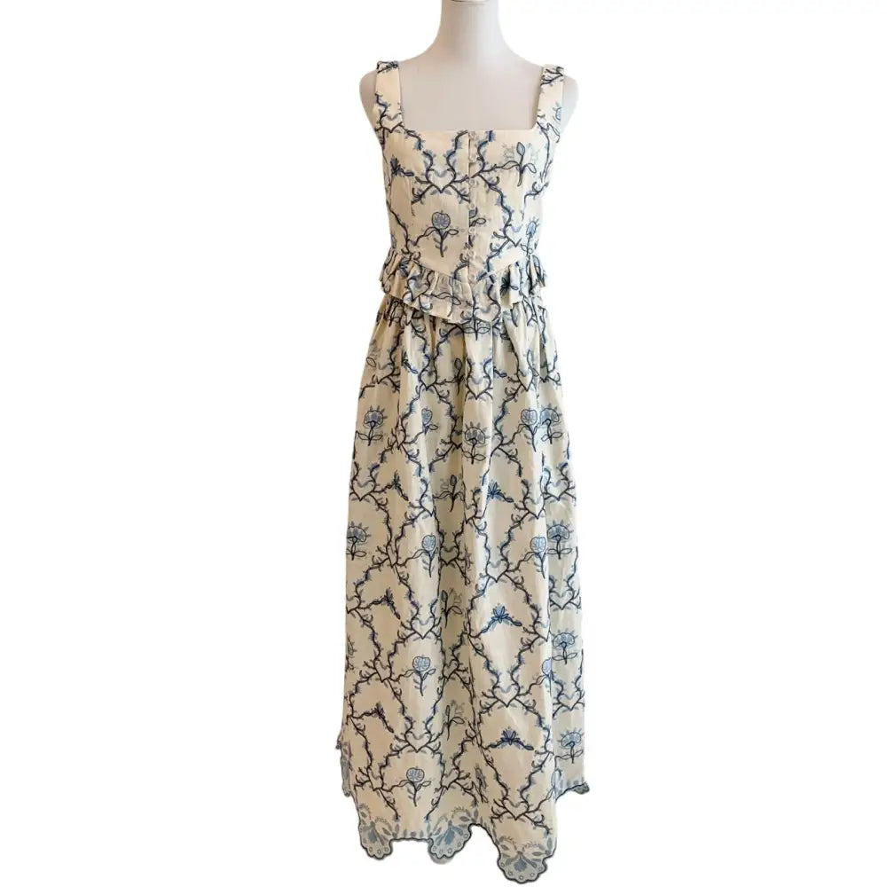 Agua by Agua Bendita Eslabón Floritura Printed Linen Set - Dress