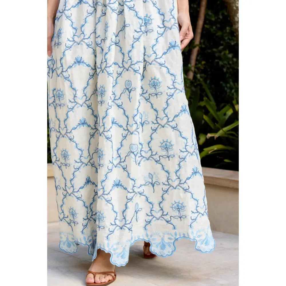 Agua by Agua Bendita Eslabón Floritura Printed Linen Set - Dress
