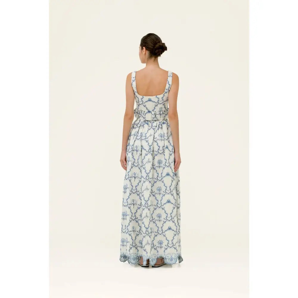 Agua by Agua Bendita Eslabón Floritura Printed Linen Set - Dress