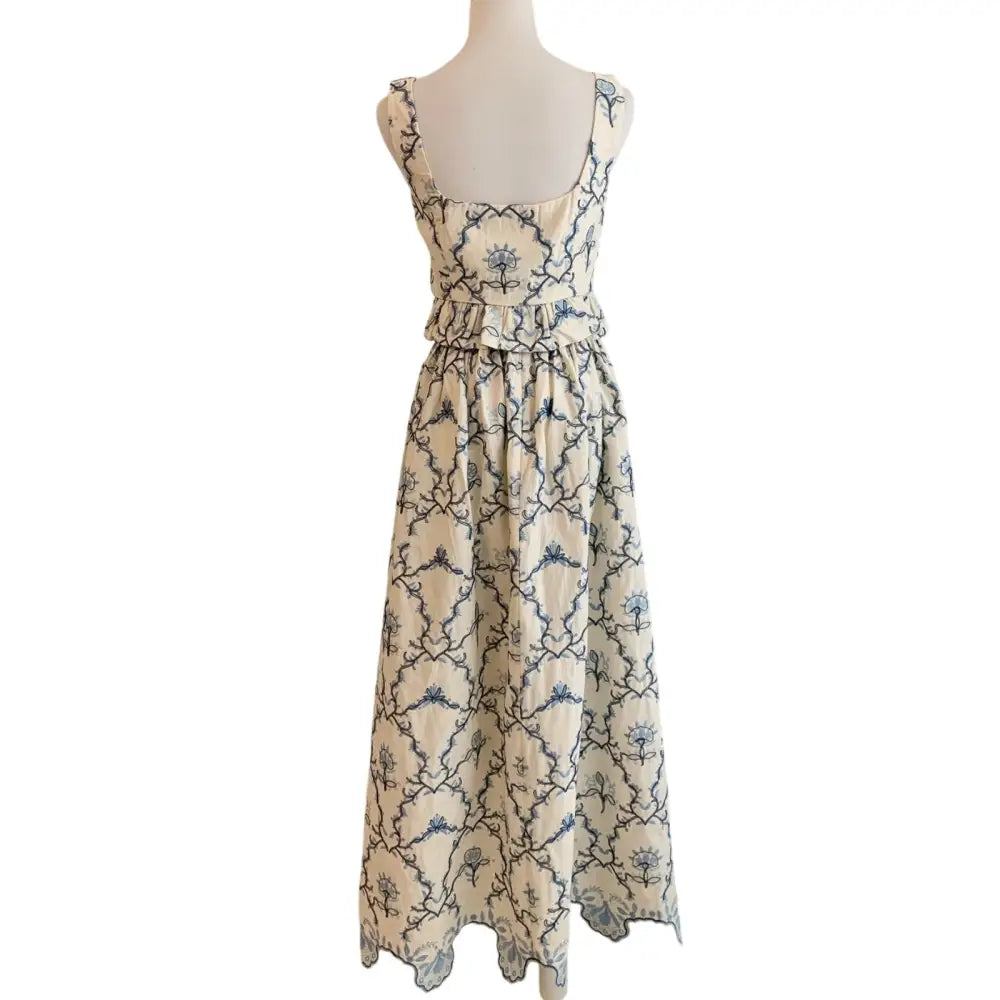 Agua by Agua Bendita Eslabón Floritura Printed Linen Set - Dress