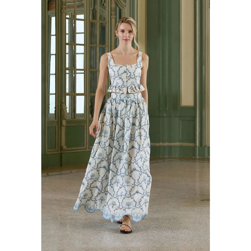 Agua by Agua Bendita Eslabón Floritura Printed Linen Set - Dress