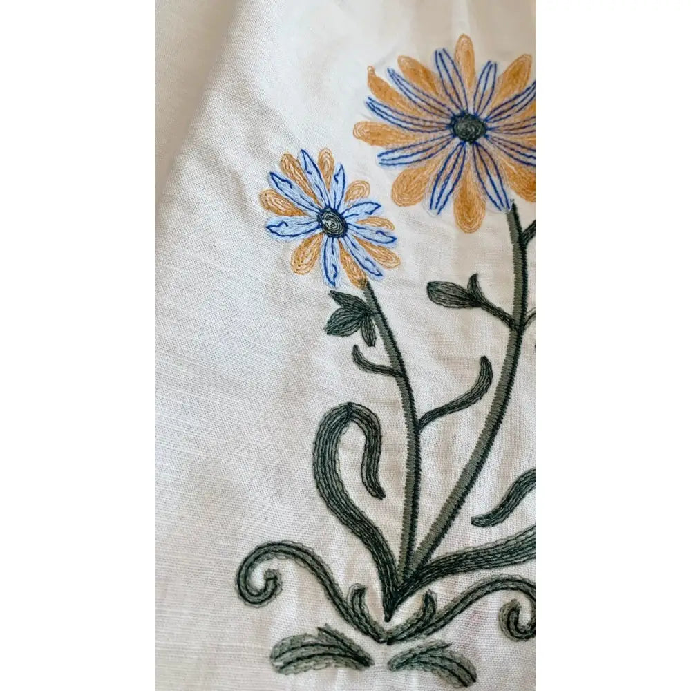 Agua By Agua Bendita Lima Pradera Embroidered Linen Maxi Dress - Dress