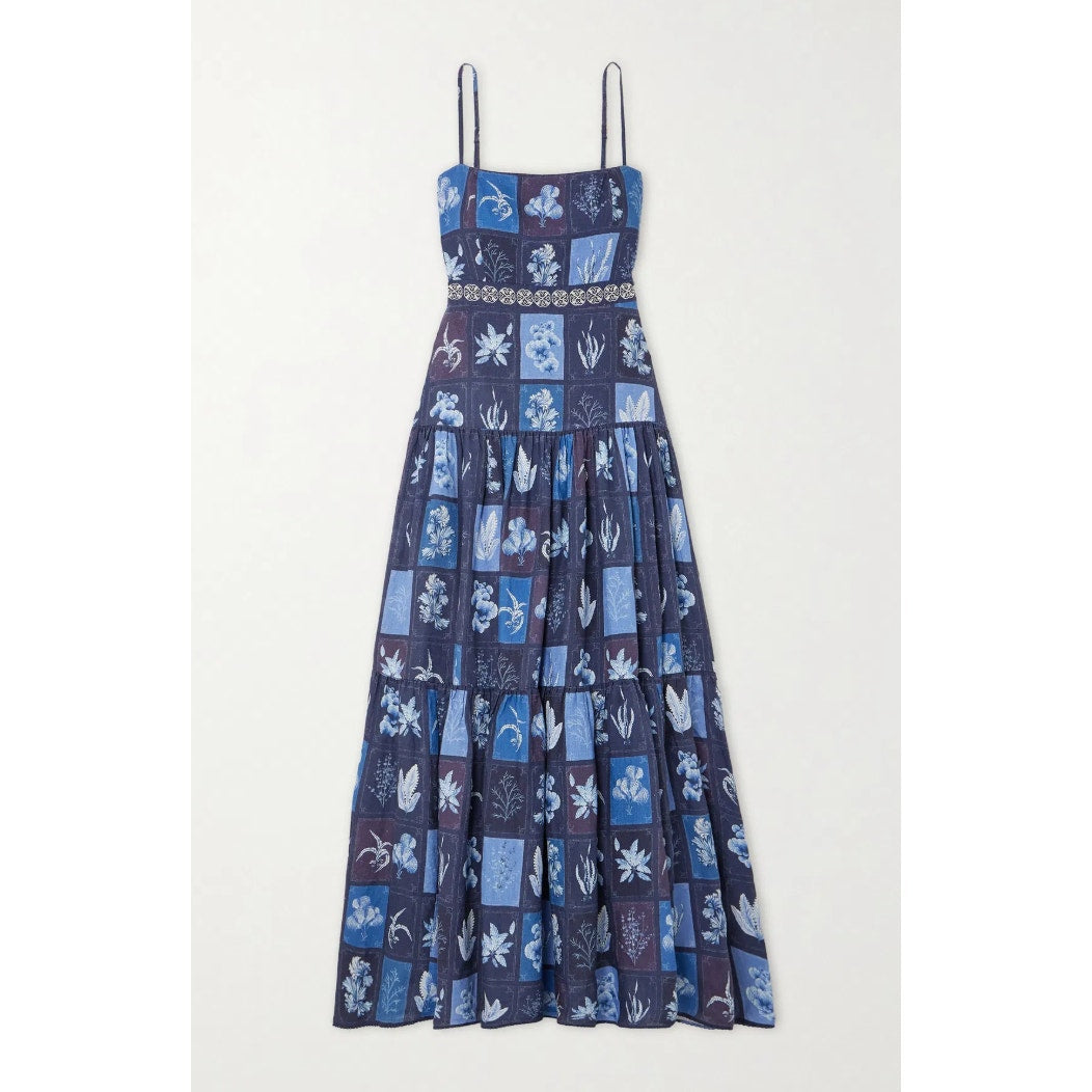 AGUA BY AGUA BENDITA Lima Linen Maxi Dress | Embroidered