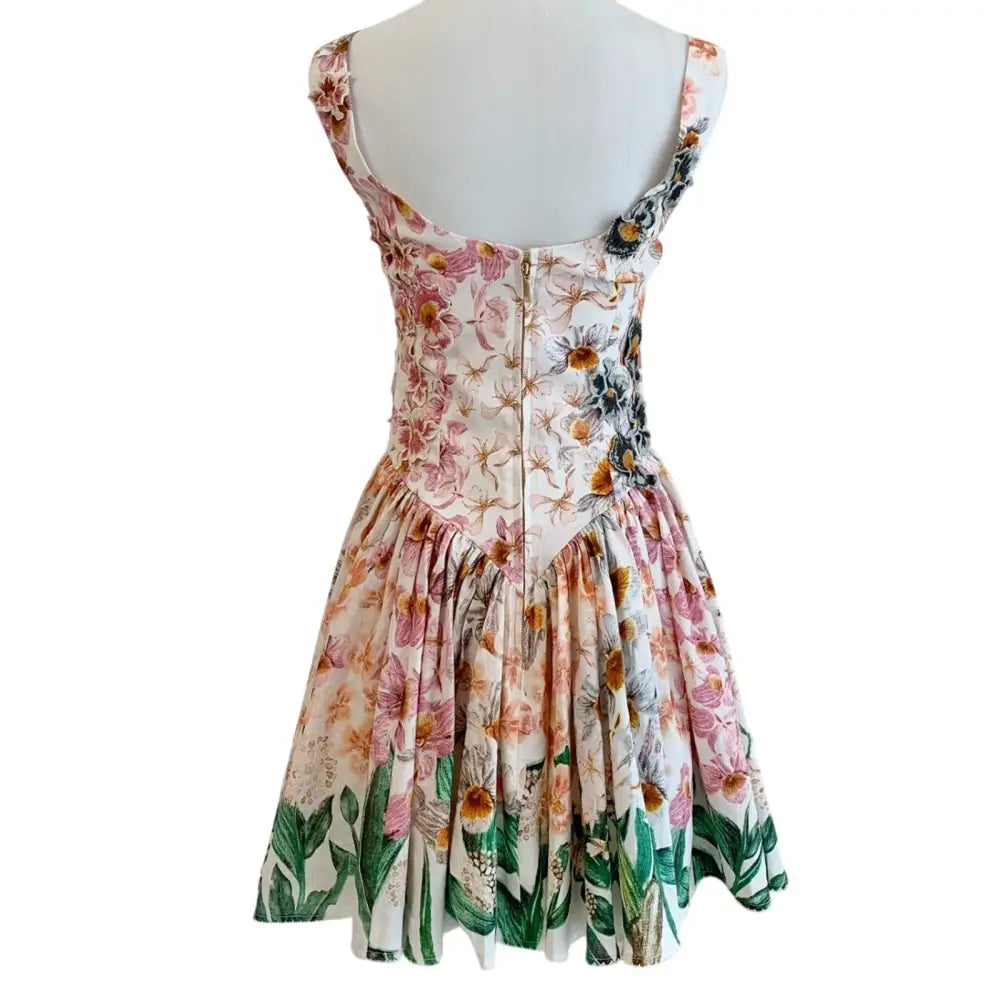 Agua by Agua Bendita Pluma Jardinera linen minidress - Dress