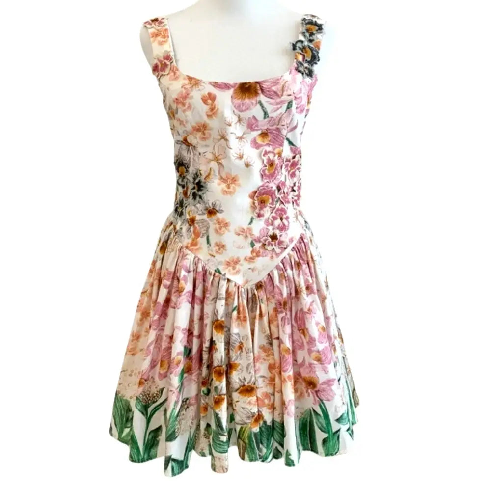 Agua by Agua Bendita Pluma Jardinera linen minidress - Dress