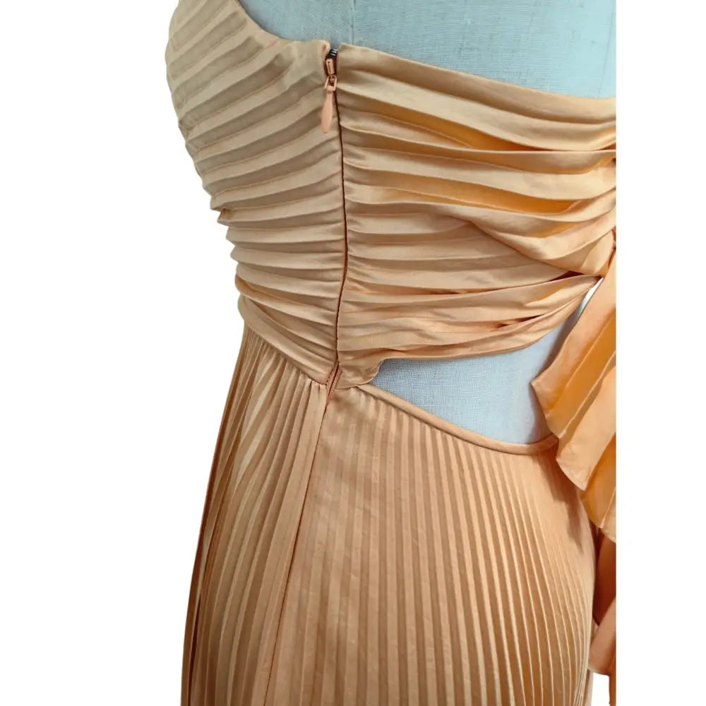 ALC Aries Pleated Maxi Dress in Mandarin Orange - Dress