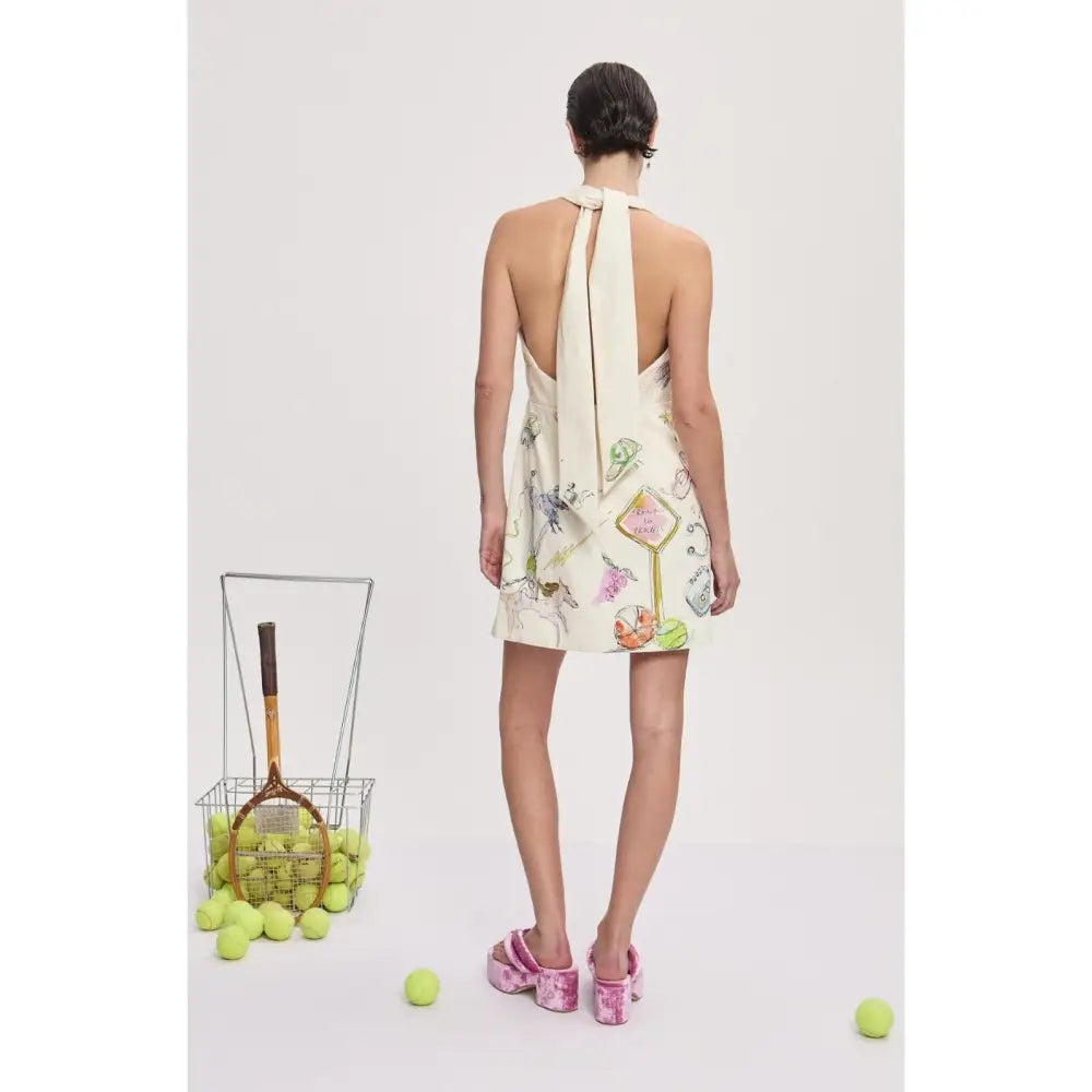 Alemais + Anouk Colantoni Court organic cotton-twill halterneck mini dress - Dress