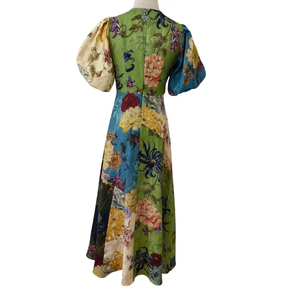ALEMAIS Avery Spliced Midi Dress