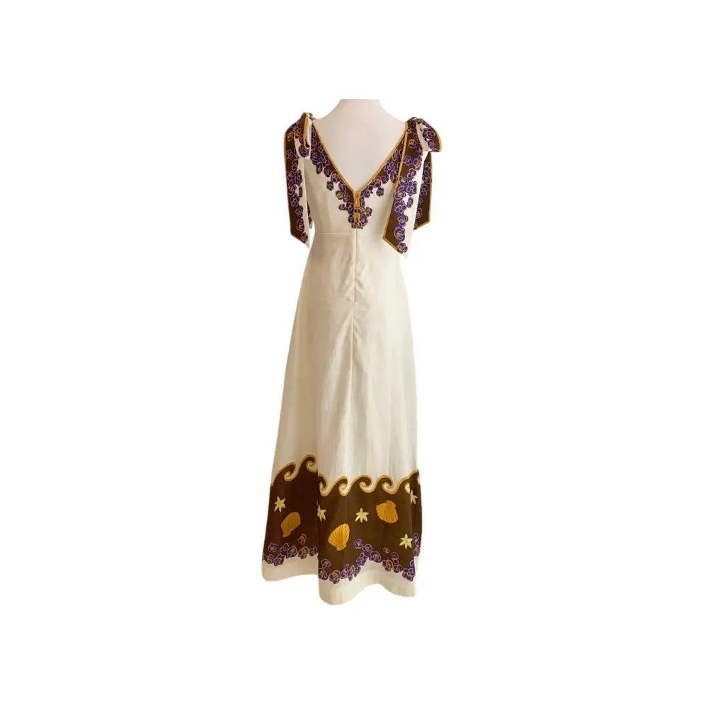 Alemais Island Cove Ballet Day printed linen midi dress - Dress