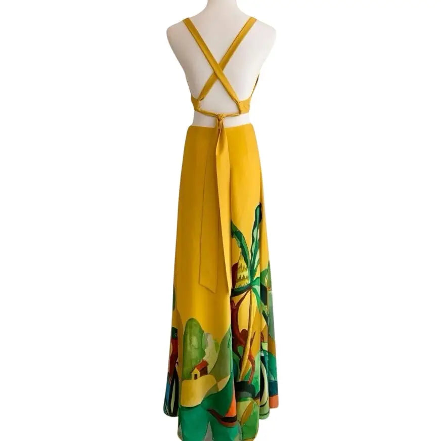 Alemais mokshini silk cut out midi dress