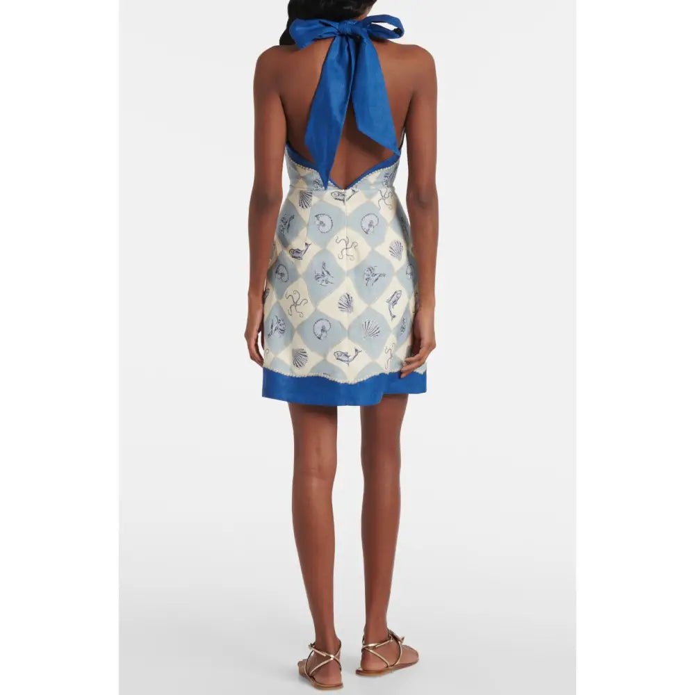 Alemais Pia printed linen minidress - Dress