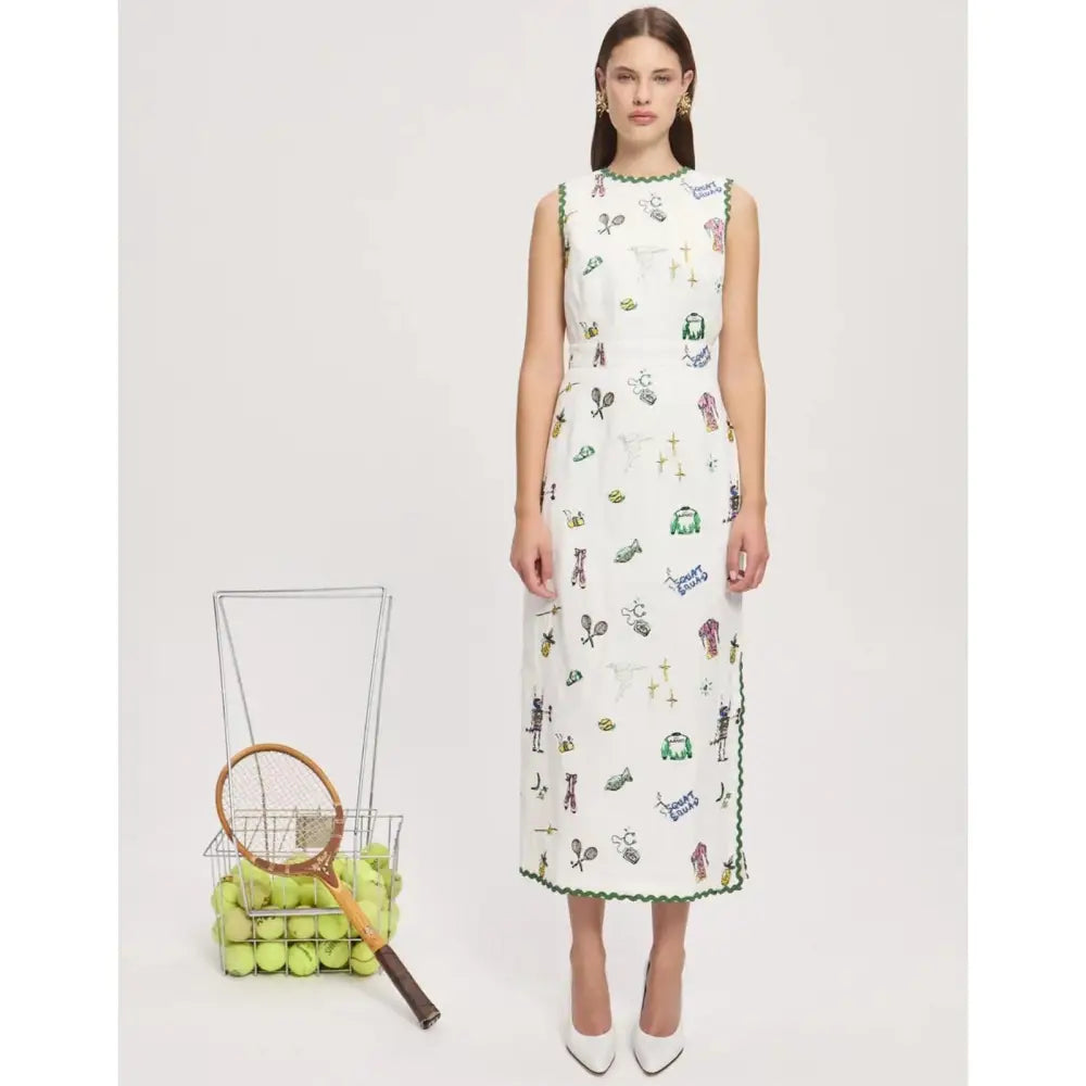 alemais play embroidered midi dress alemais play embroidered midi dress ALEMAIS~ Hazel embroidered midi dress