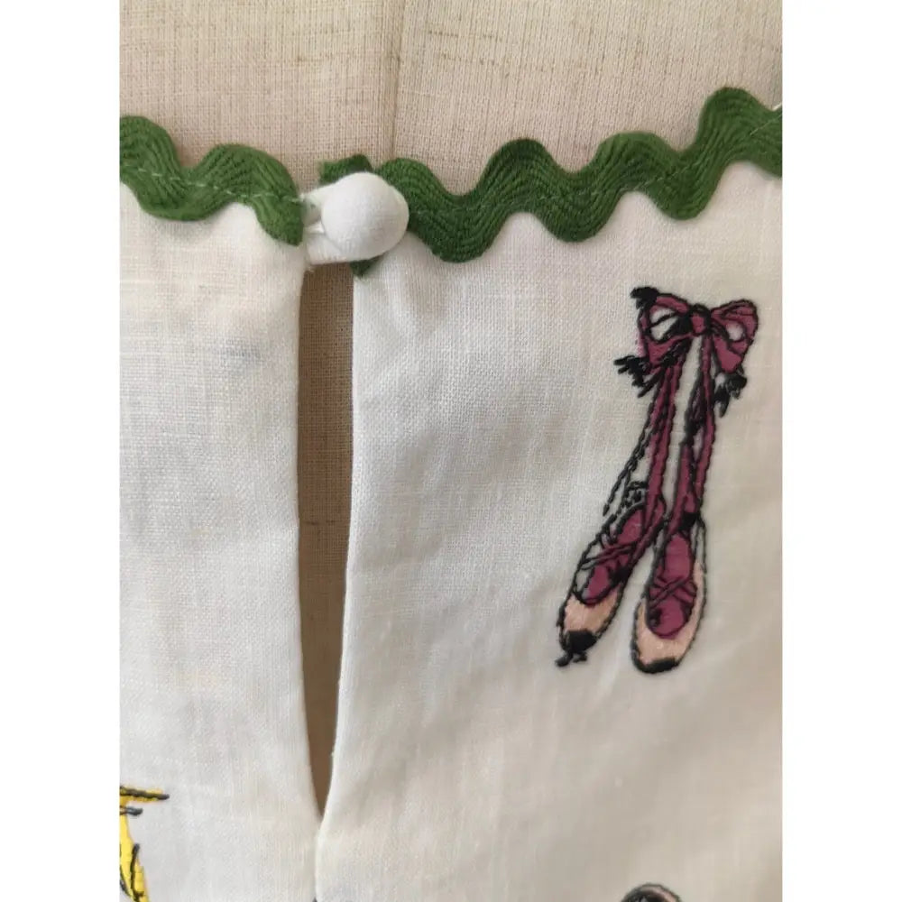 Alemais Play Linen Embroidered Sleeveless Scoop-Neck Mini Dress - Dress