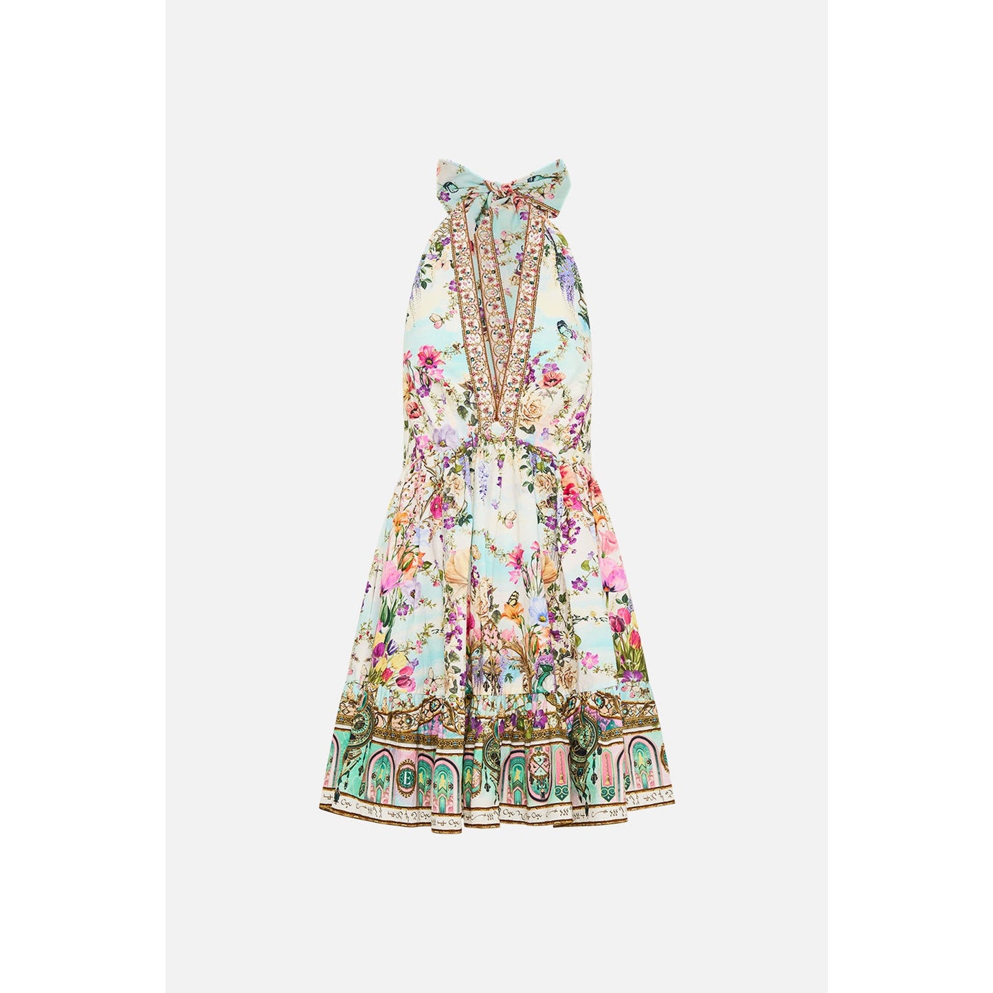 CAMILLA Ruffle Hem Halter Short Dress Munchkinland Wicked Collection Cotton NWT - Dress