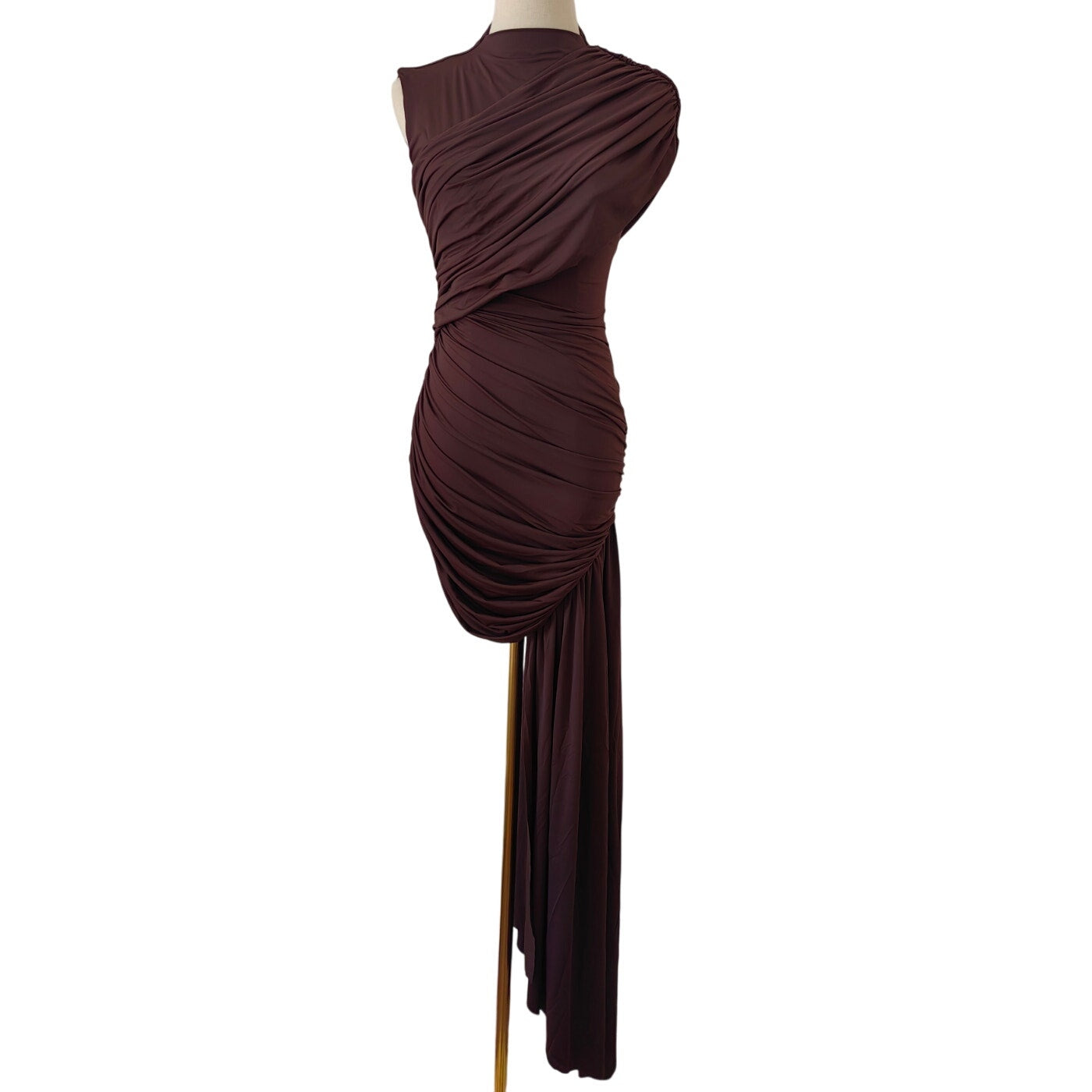 DE LA VALI ravenna mini dress In Brown Jersey