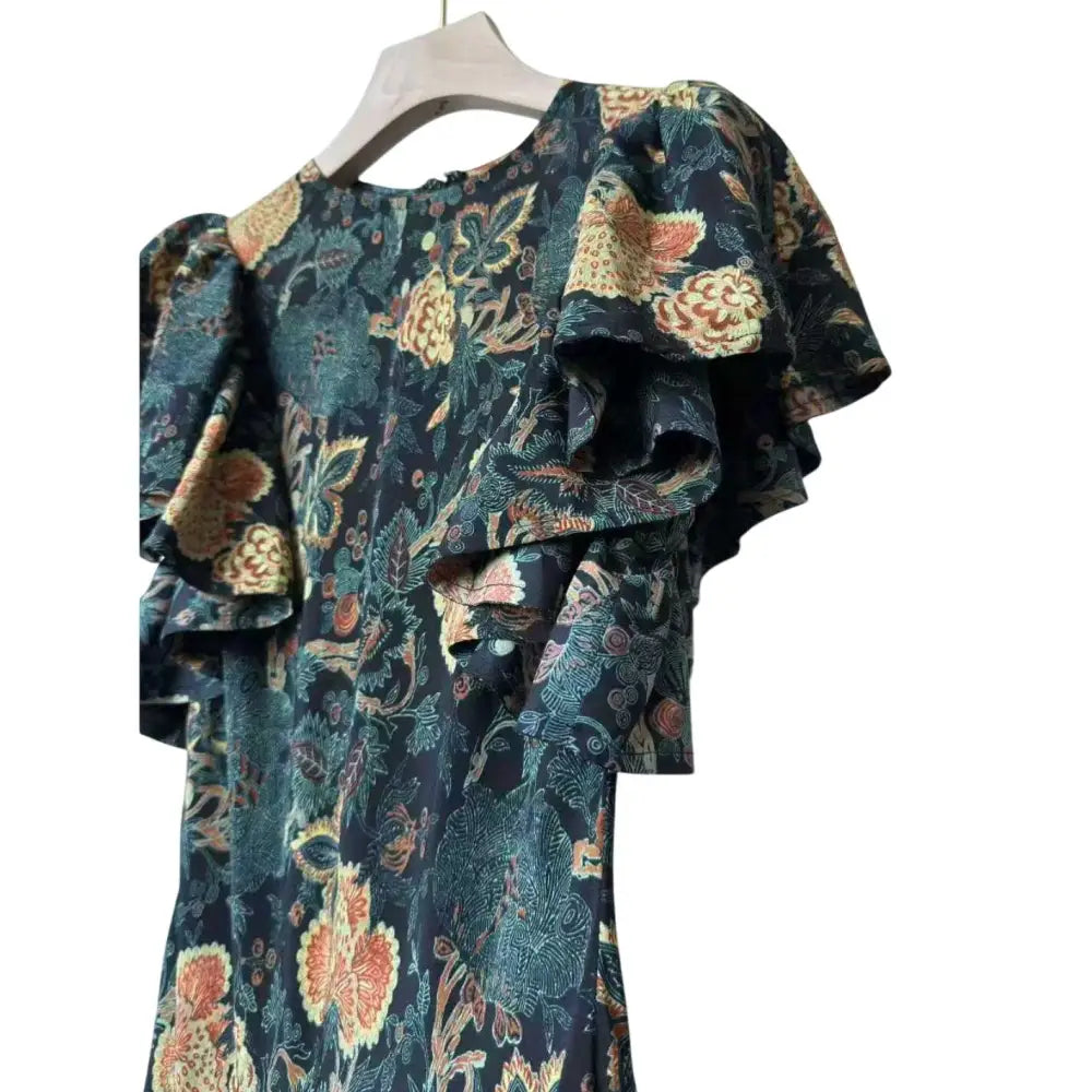 Ulla Johnson Mariam Silk Bias Cut Flutter Sleeve Dress - Dress