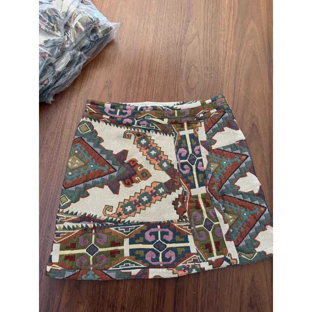 Hunter Bell Powell Tapestry Wrap Mini Skirt - Skirts