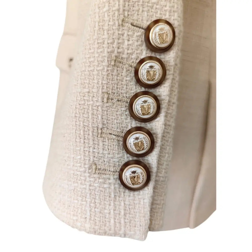 Veronica Beard Terre Cotton Dickey Jacket Off White Single Breasted Jacket Jacket