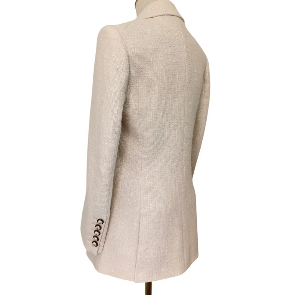 Veronica Beard Terre Cotton Dickey Jacket Off White Single Breasted Jacket Jacket