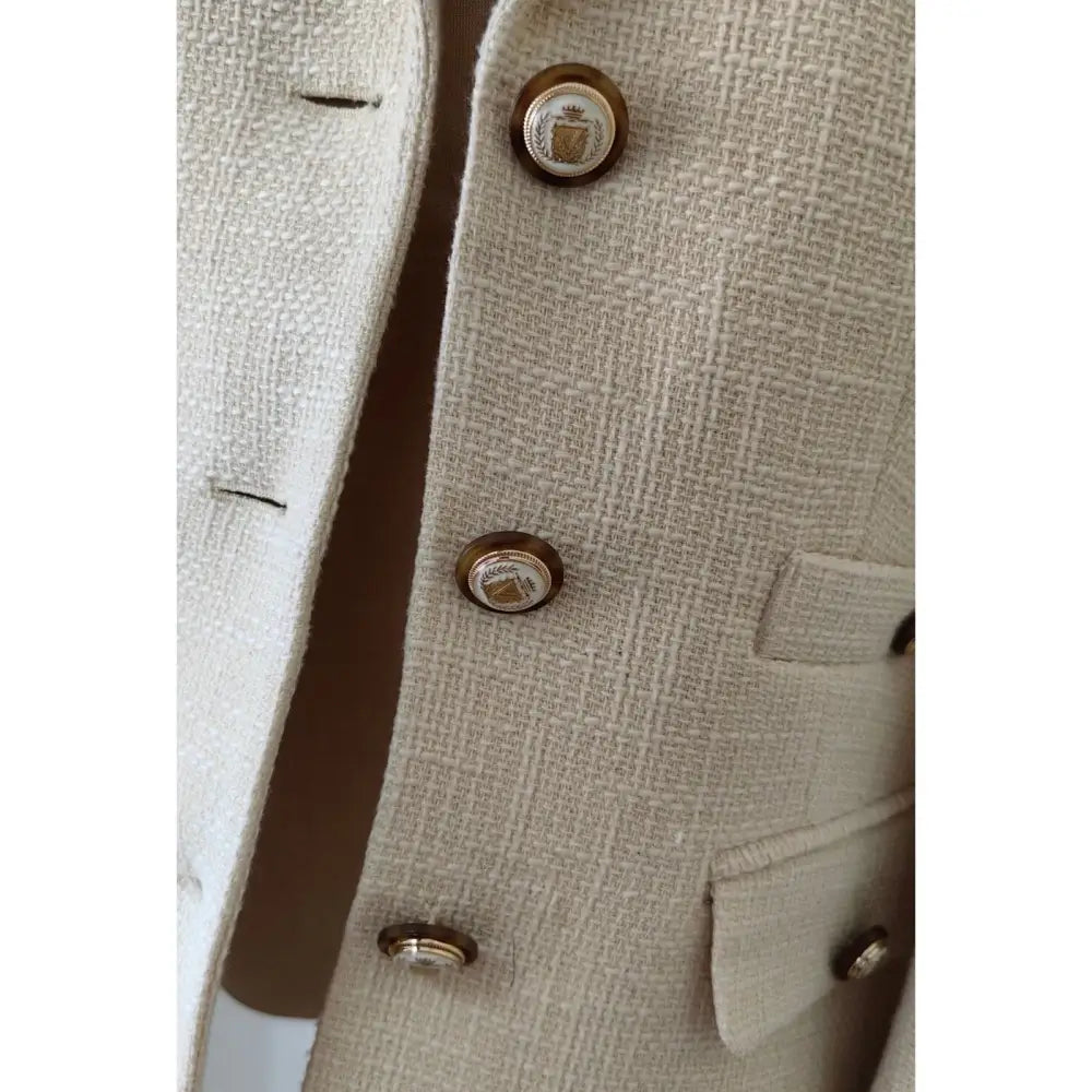 Veronica Beard Terre Cotton Dickey Jacket Off White Single Breasted Jacket Jacket