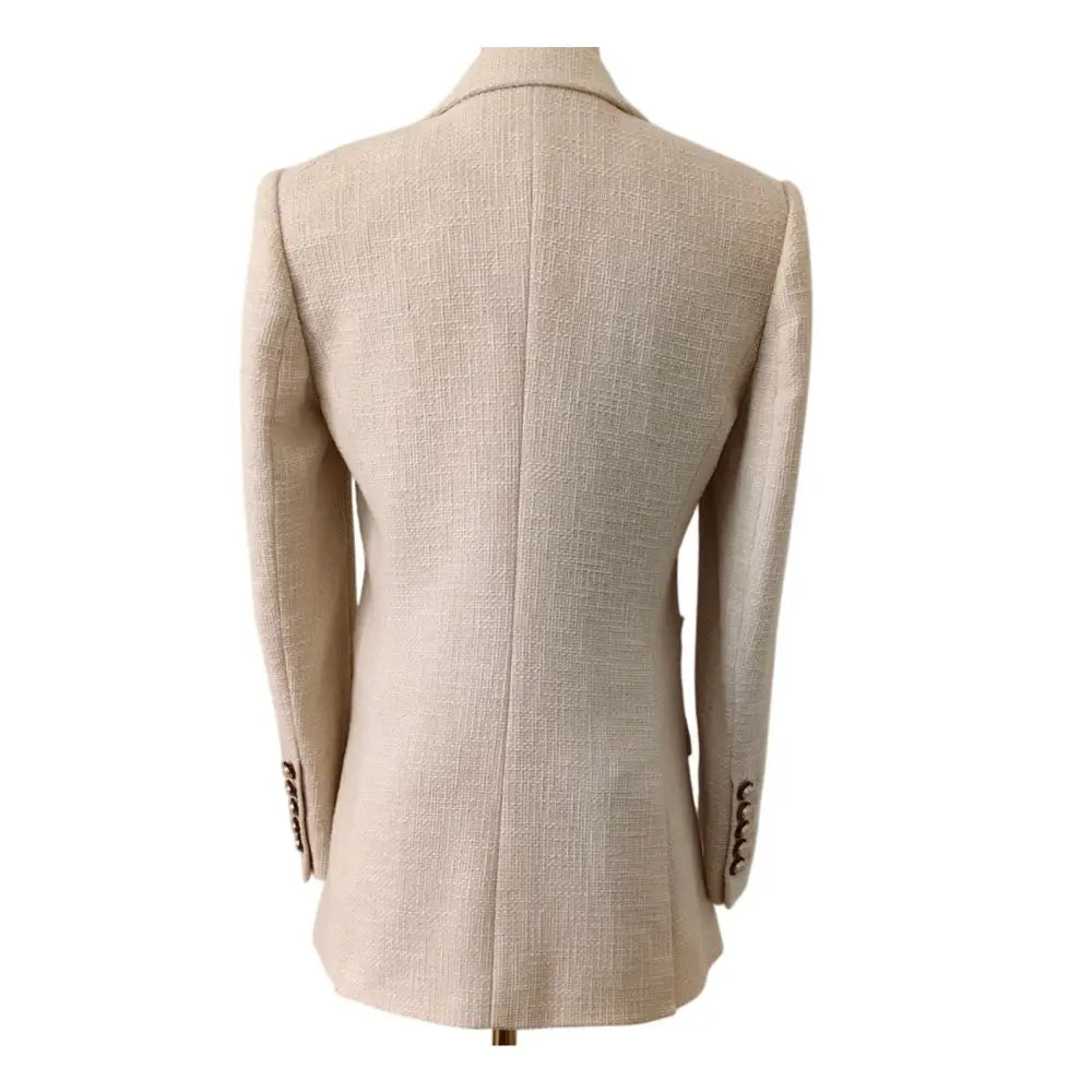 Veronica Beard Terre Cotton Dickey Jacket Off White Single Breasted Jacket Jacket