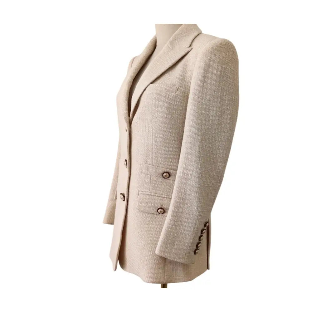 Veronica Beard Terre Cotton Dickey Jacket Off White Single Breasted Jacket Jacket