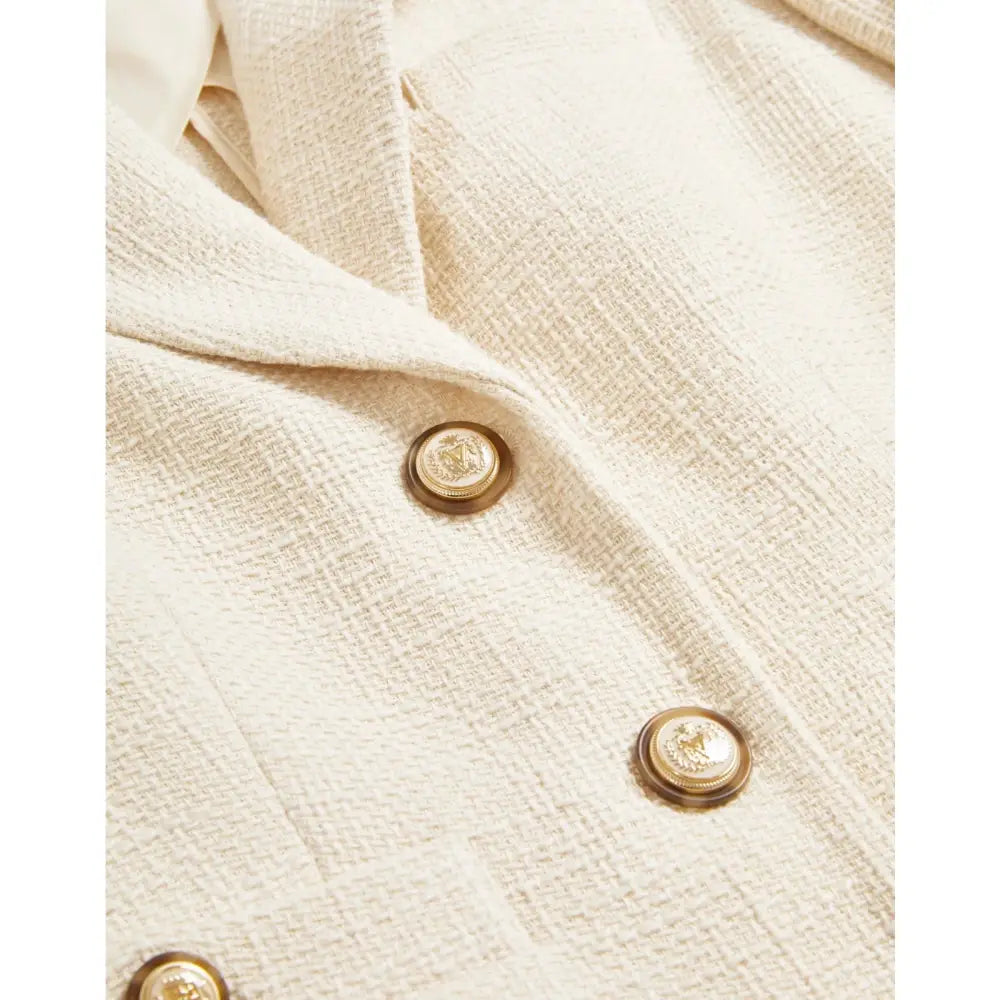 Veronica Beard Terre Cotton Dickey Jacket Off White Single Breasted Jacket Jacket