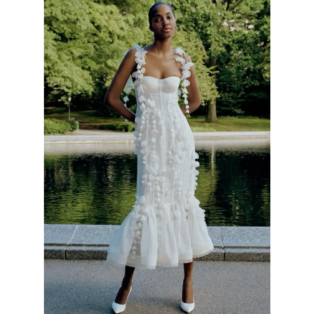 Zimmermann Botanica Petal Corset Linen Silk Dress Gown
