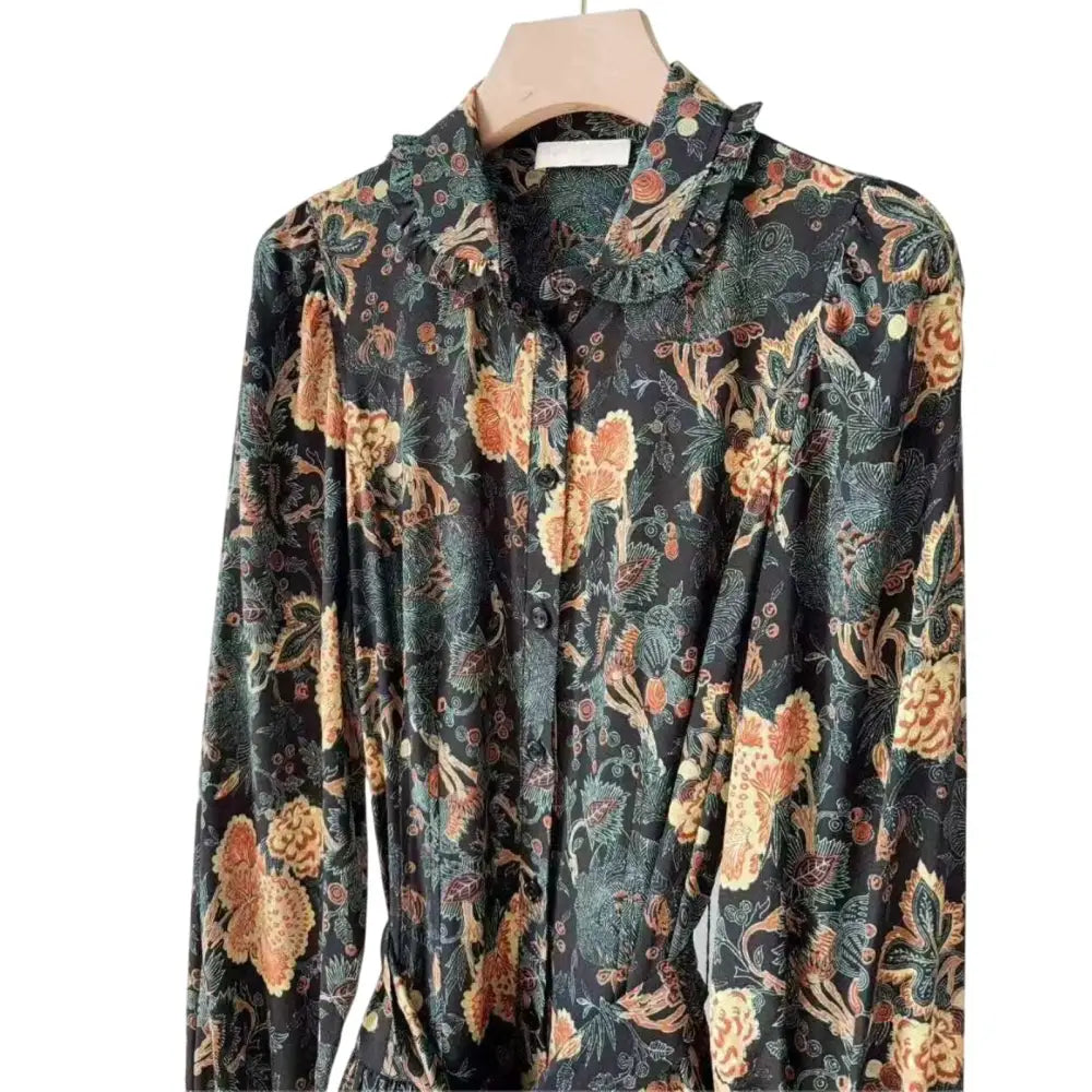 ulla johnson simona silk long sleeve mini dress Simona Silk Mini Dress