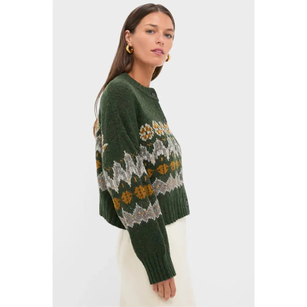Altuzzara Dark Forest Fairisle Cammie Sweater - Tops