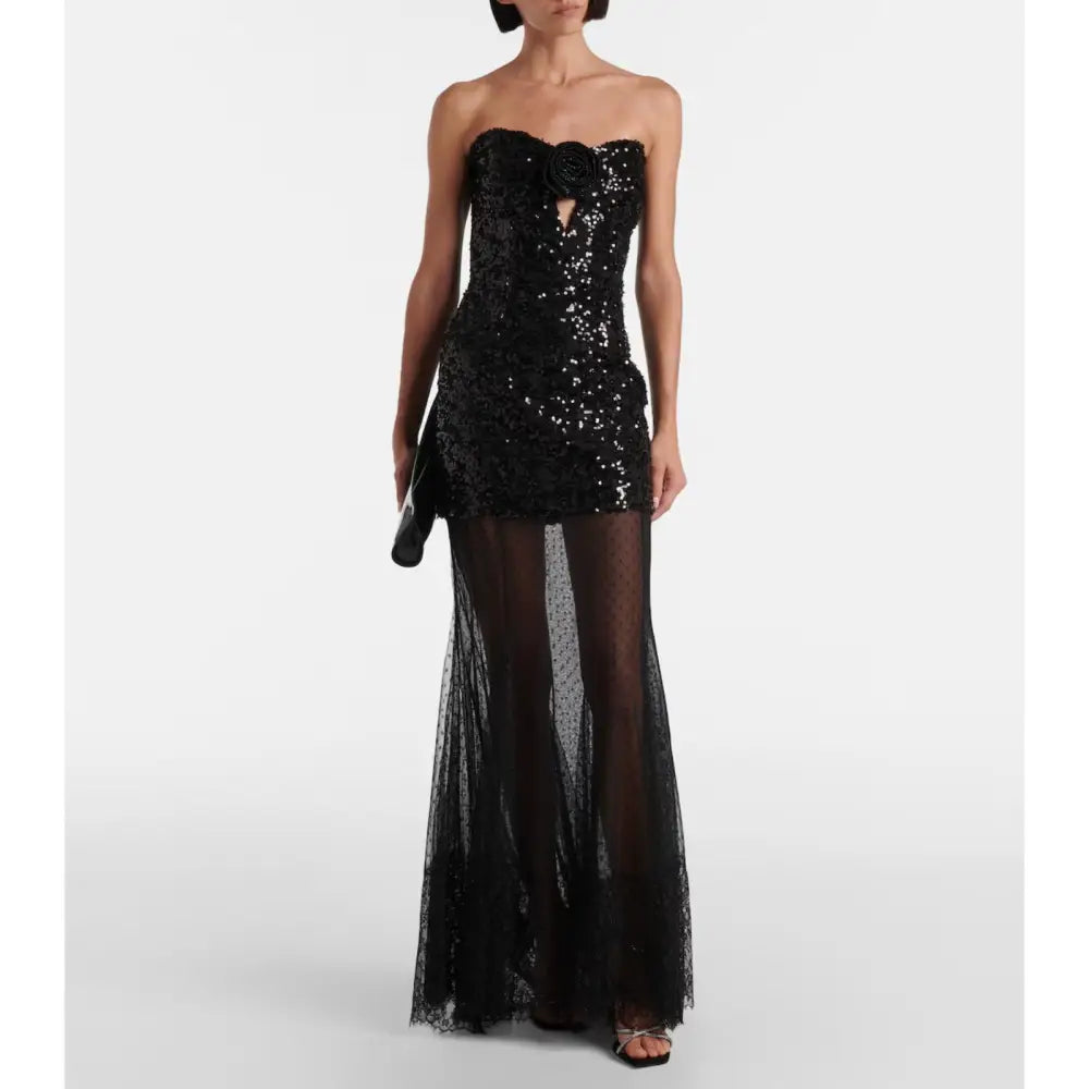 Rebecca Vallance Diana sequined mesh-trimmed gown - 2 - Dress