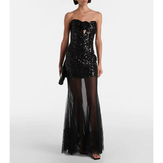 Rebecca Vallance Diana sequined mesh-trimmed gown - 2 - Dress