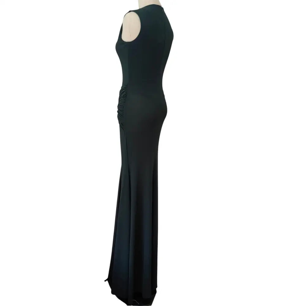 Alex Perry Sleeveless Cut Out Wrap Gown in Crepe Jersey - Dress