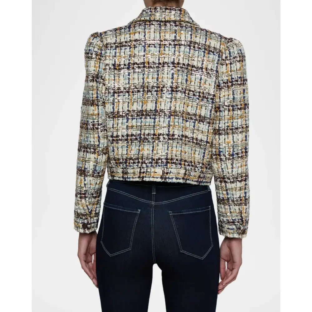 L’Agence Kasey Sequined Tweed Jacket - Jacket