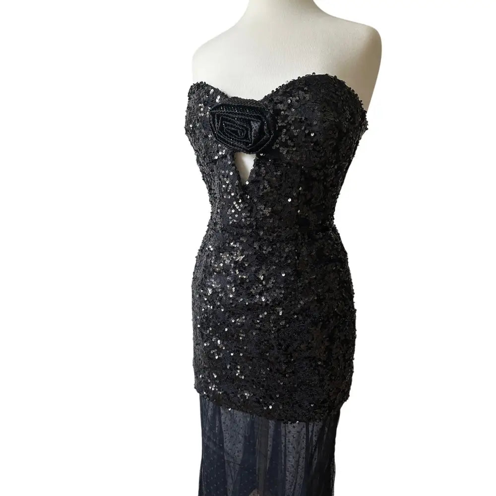 Rebecca Vallance Diana sequined mesh-trimmed gown - Dress