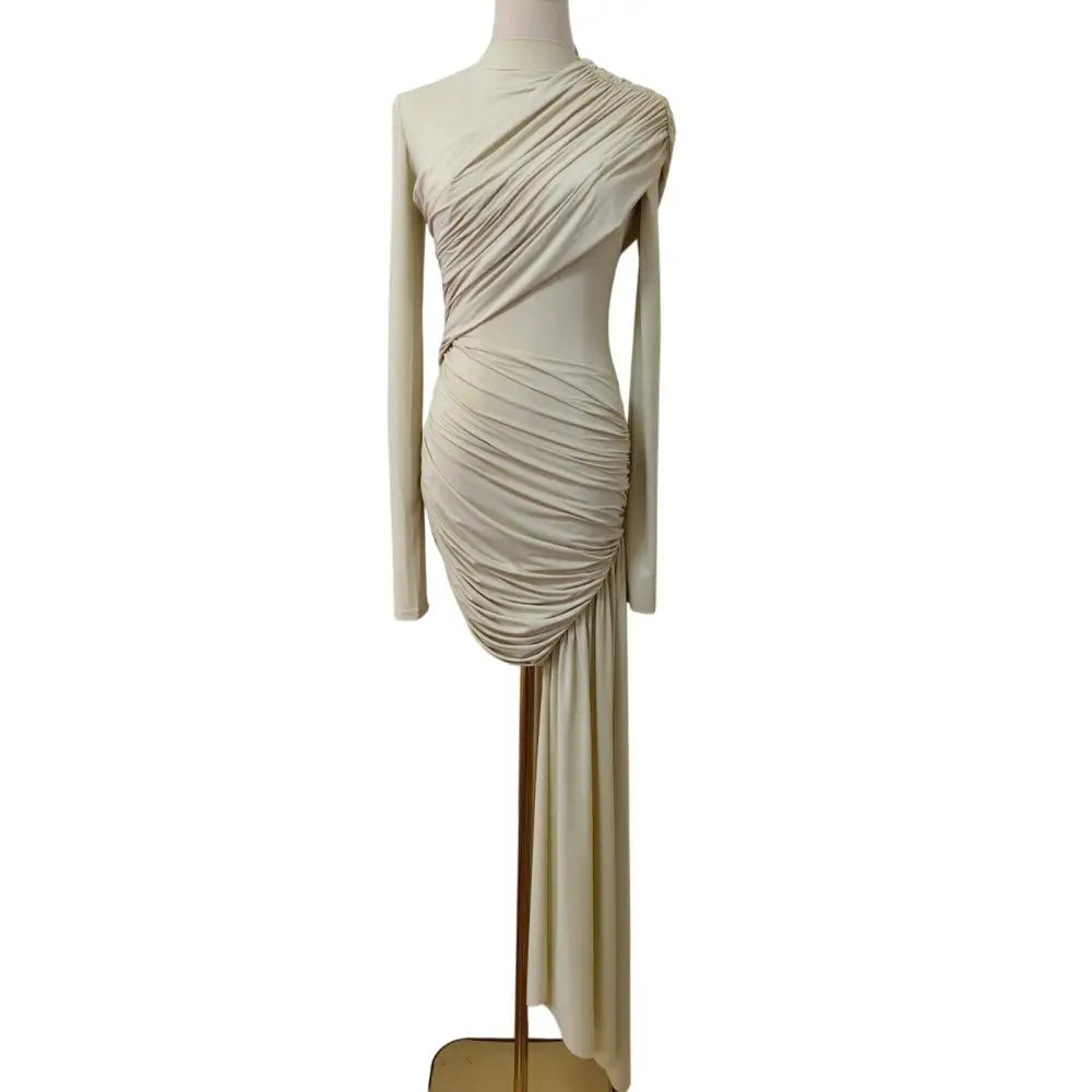 De La Vali RAVEL MINI DRESS IN IVORY SPANDEX JERSEY - Dress
