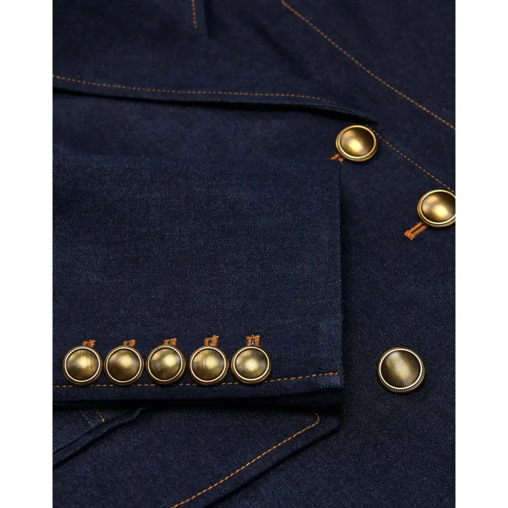 Veronica Beard Claude Dickey Jacket Denim Double-Breasted Blazer
