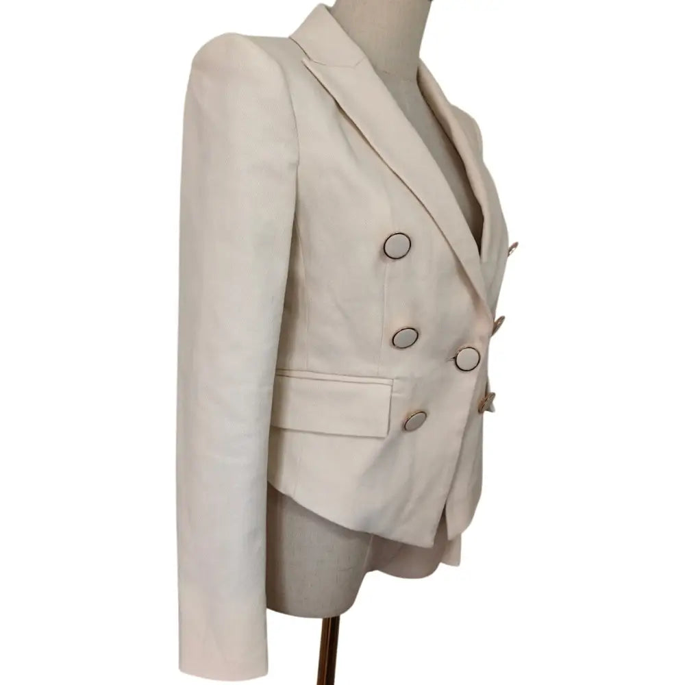 Veronica Beard Diego Dickey Jacket Ecru - Jacket