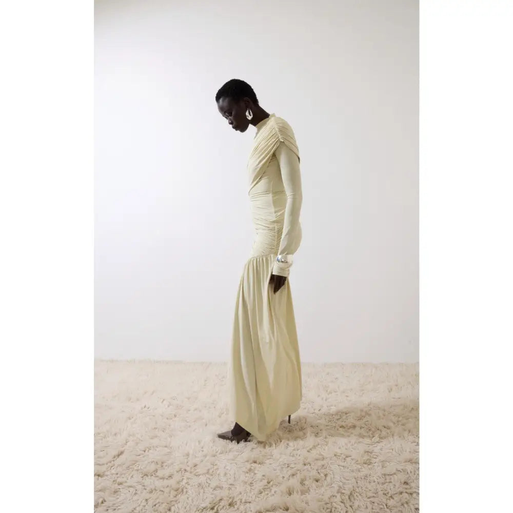De La Vali RAVEL MINI DRESS IN IVORY SPANDEX JERSEY - Dress