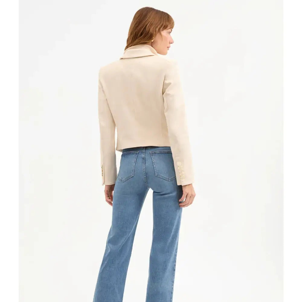 Veronica Beard Diego Dickey Jacket Ecru - Jacket