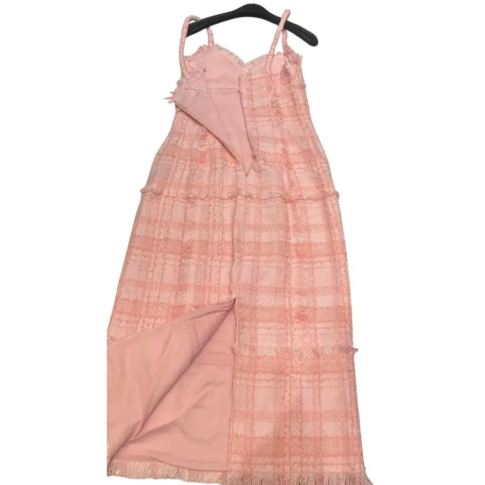Alexis Vicci Pink Tweed Midi Dress - Dress