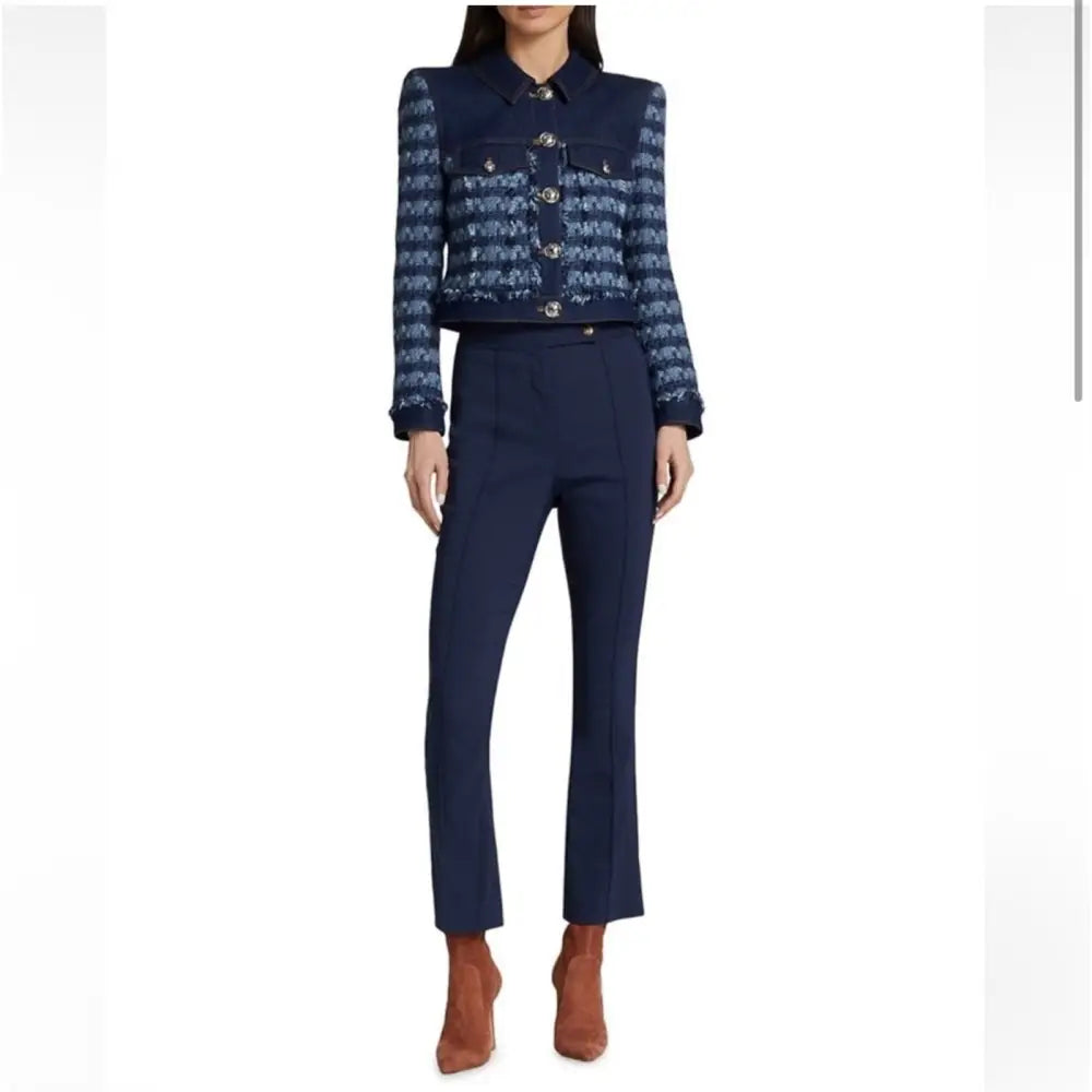 Veronica Beard Santo Jacket Tweed Denim - Jacket