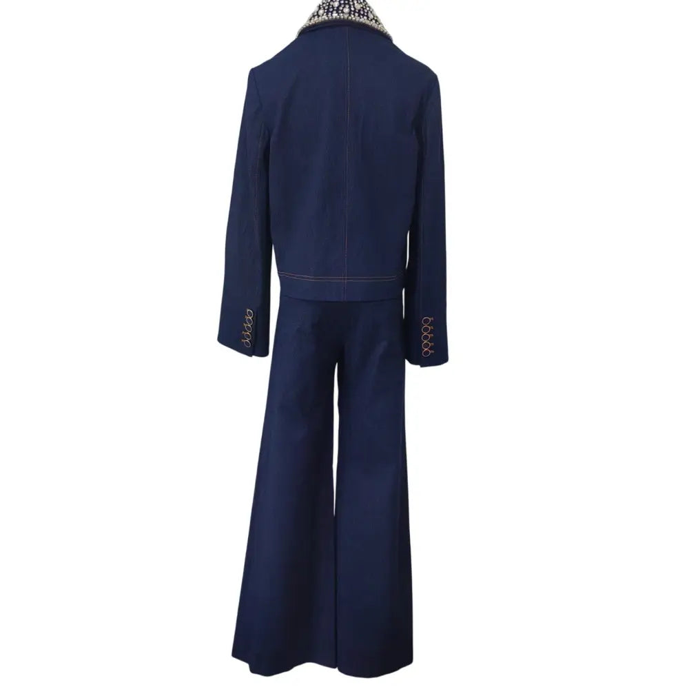 Veronica Beard Crue Wide-Leg Denim Pant