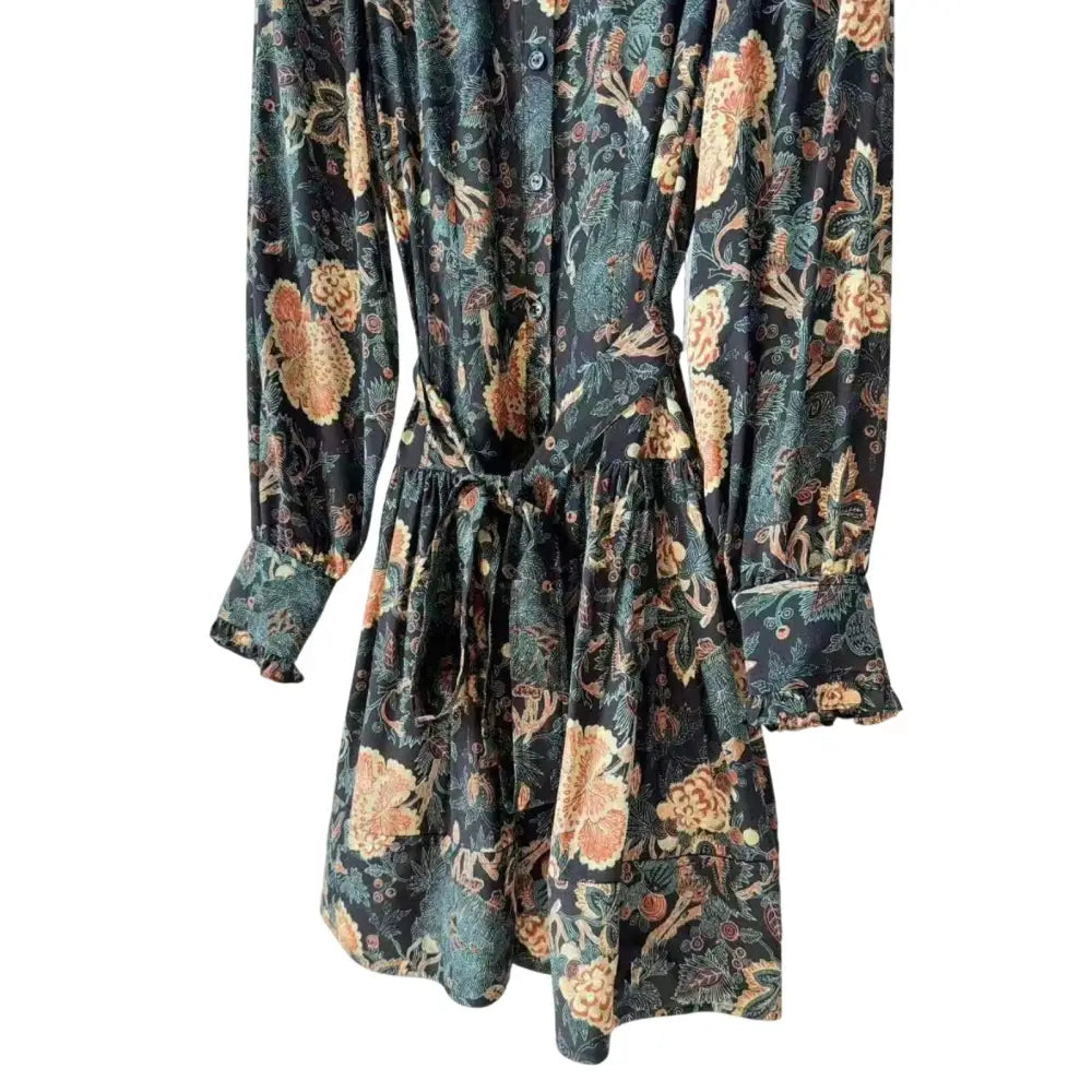 ulla johnson simona silk long sleeve mini dress Ulla Johnson Simona Silk Long Sleeve Mini Dress