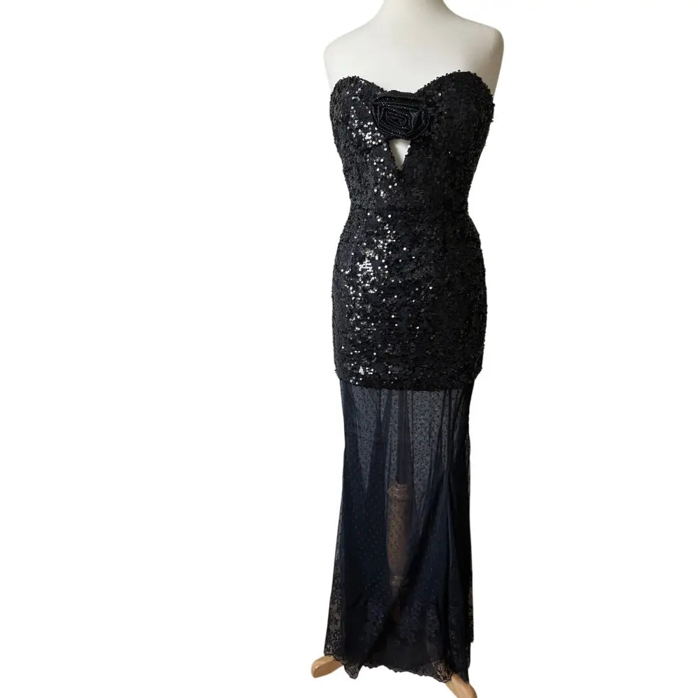 Rebecca Vallance Diana sequined mesh-trimmed gown - Dress