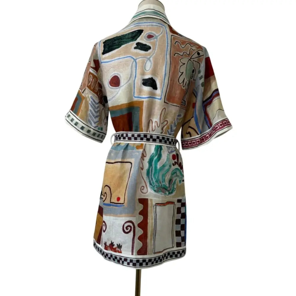 ALEMAIS Michelle Linen Mini Shirtdress - Dress