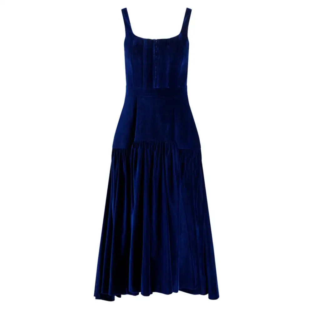 Alice + Olivia DIANA VELVET STRUCTURED MIDI DRESS - Dress