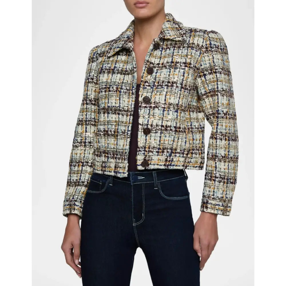 L’Agence Kasey Sequined Tweed Jacket - Jacket