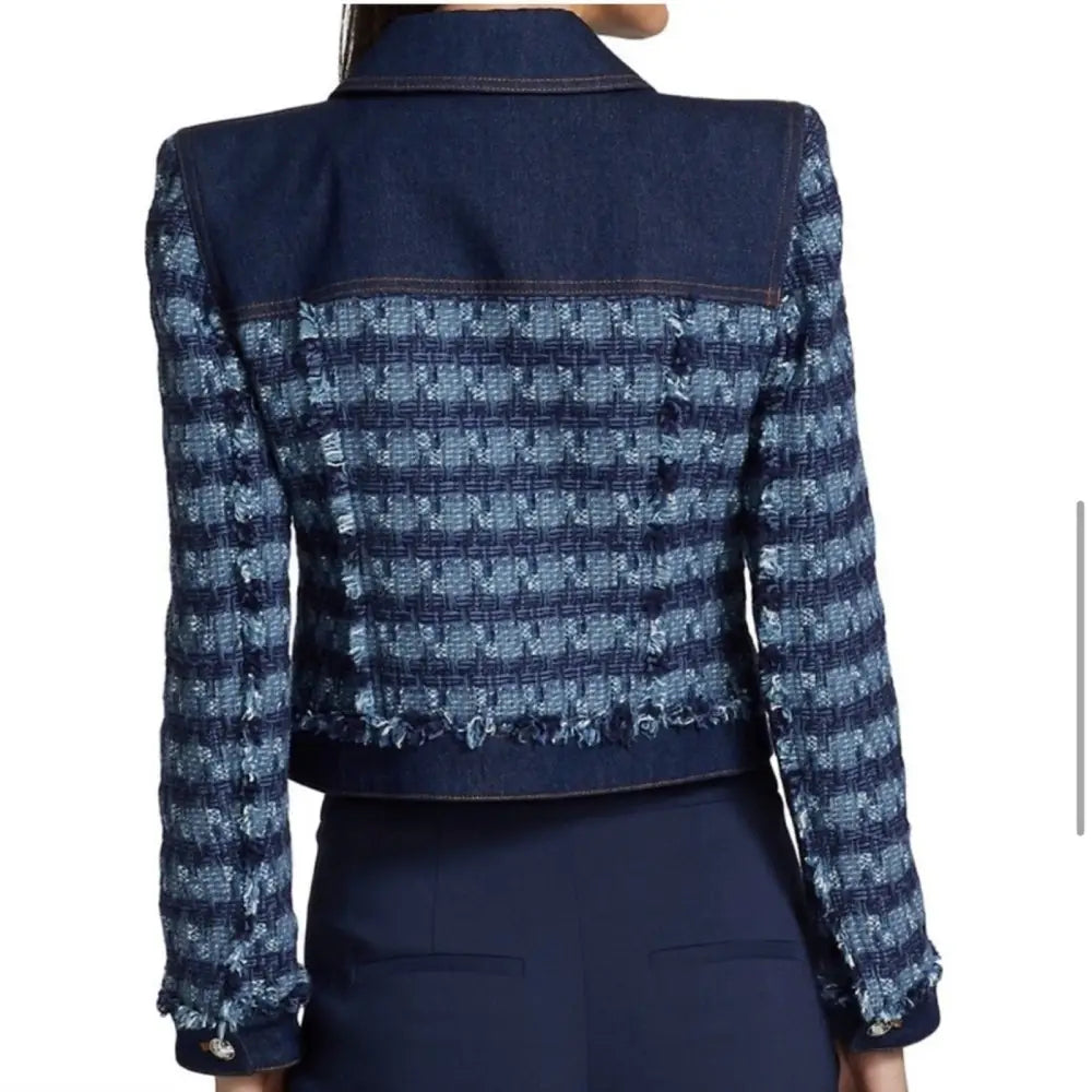 Veronica Beard Santo Jacket Tweed Denim - Jacket